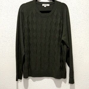Calvin Klein Italian merino Dark‎ Green Crew Neck Sweater XL